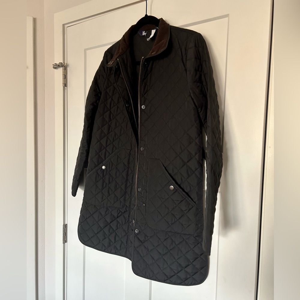Lands’ End Primaloft Diamond Navy Quilted Jacket